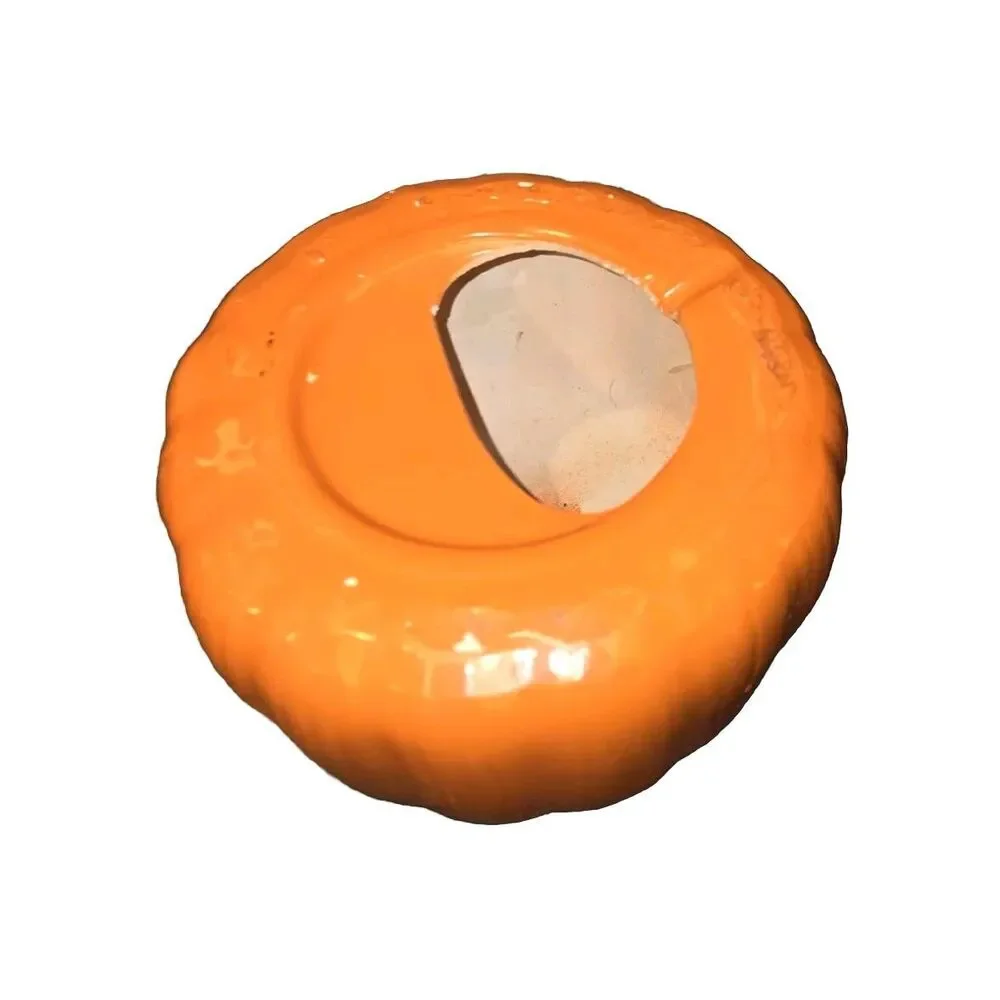 Vintage Halloween Ceramic Jack O Lantern Pumpkin Candle Holder Light Decoration